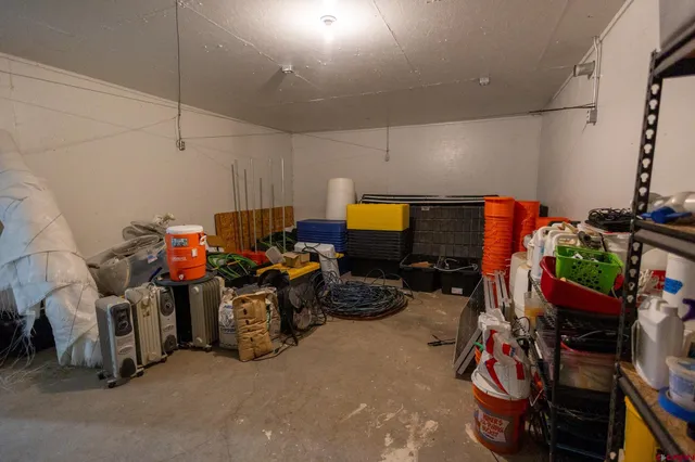 a room with gym equipment and equipment