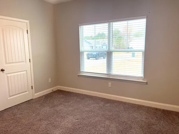 an empty room with a window