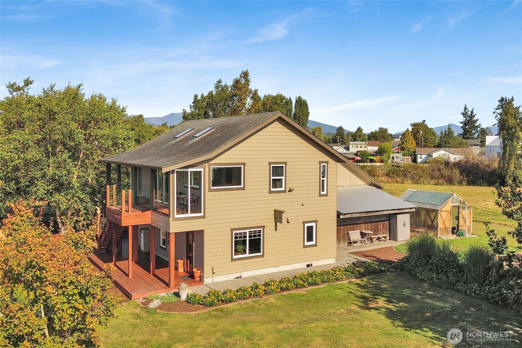 5544 Smith Road Bow, WA 98232 - Photo 16 of 40 an aerial view of a house