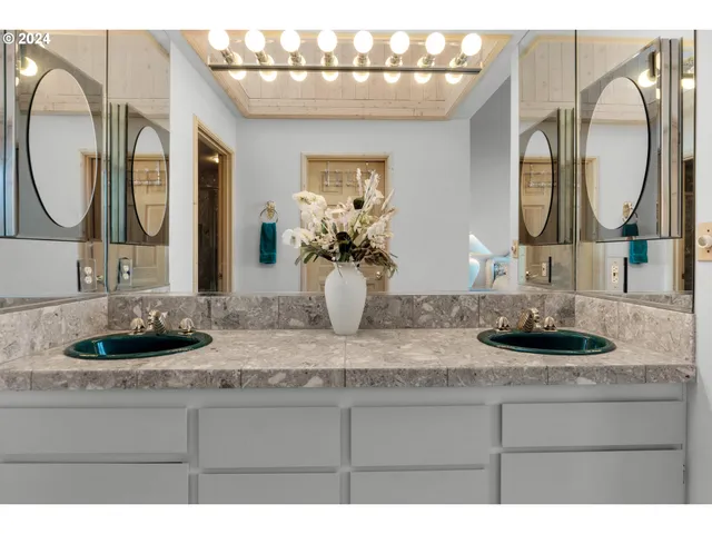 a view of balcony with wooden floor