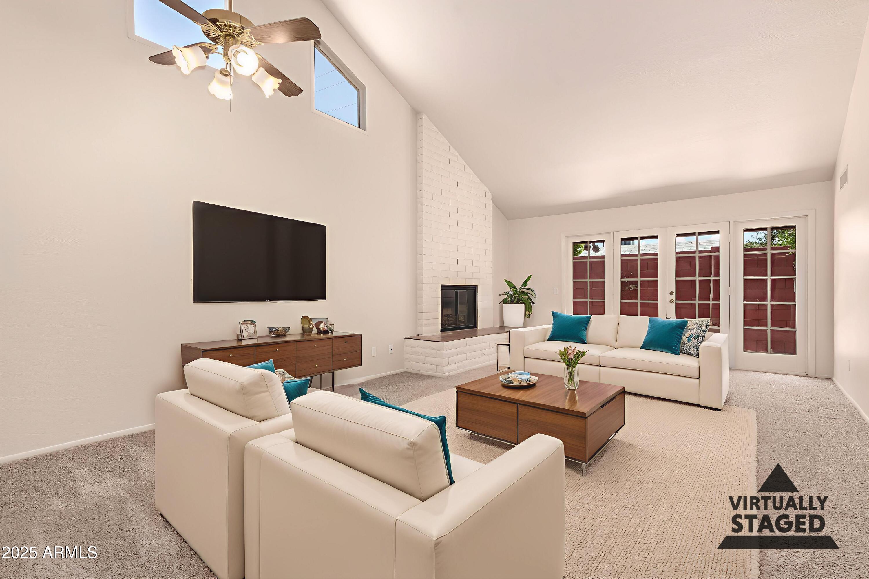 4313 North 29th Way Phoenix, AZ 85016 - Photo 3 of 31 Bright Living Room with Fireplace