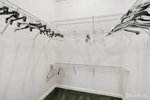 a view of walk in closet with clothes