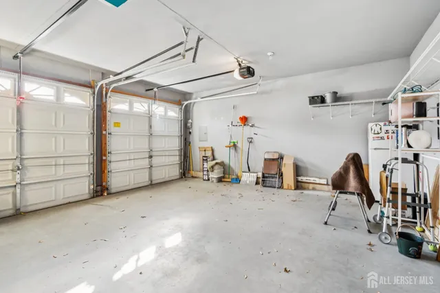 a view of a garage with furniture