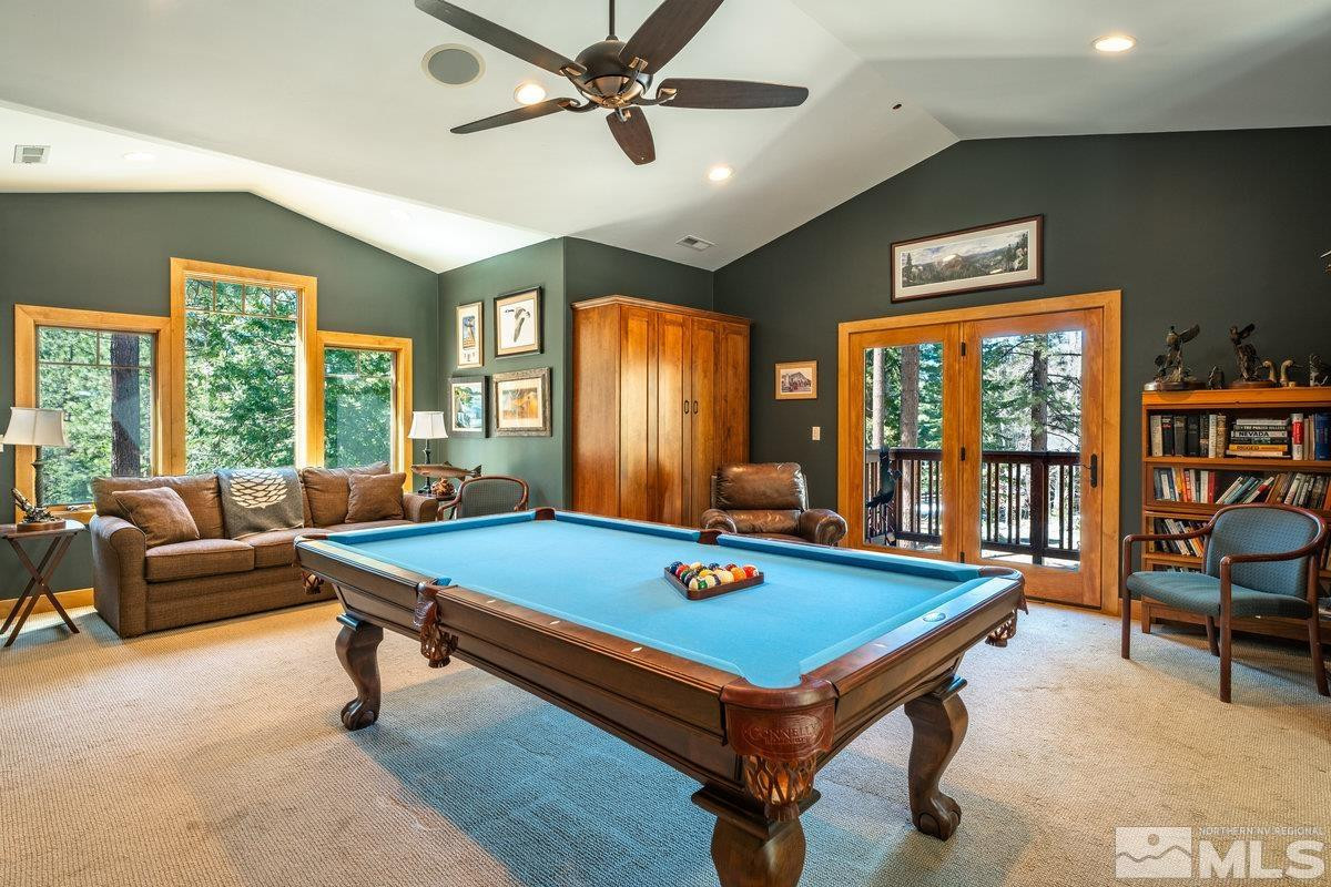 2147 The Back Road Glenbrook, NV 89413 - Photo 22 of 40 a room with furniture pool table and windows