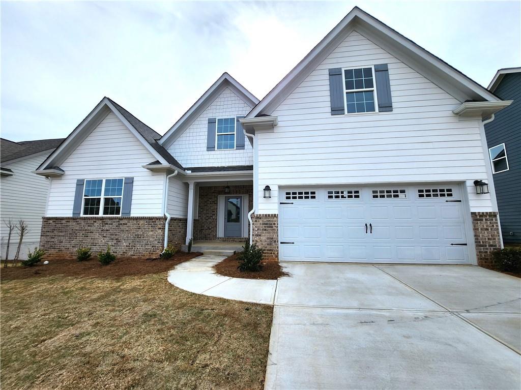 front view of a house with a outdoor space