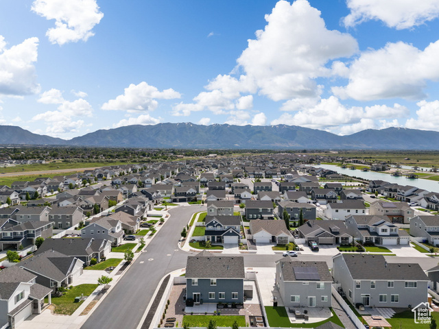 3456 South Linden Way Syracuse, UT 84075 - Photo 40 of 50 Aerial view of residential area with a water and mountain view