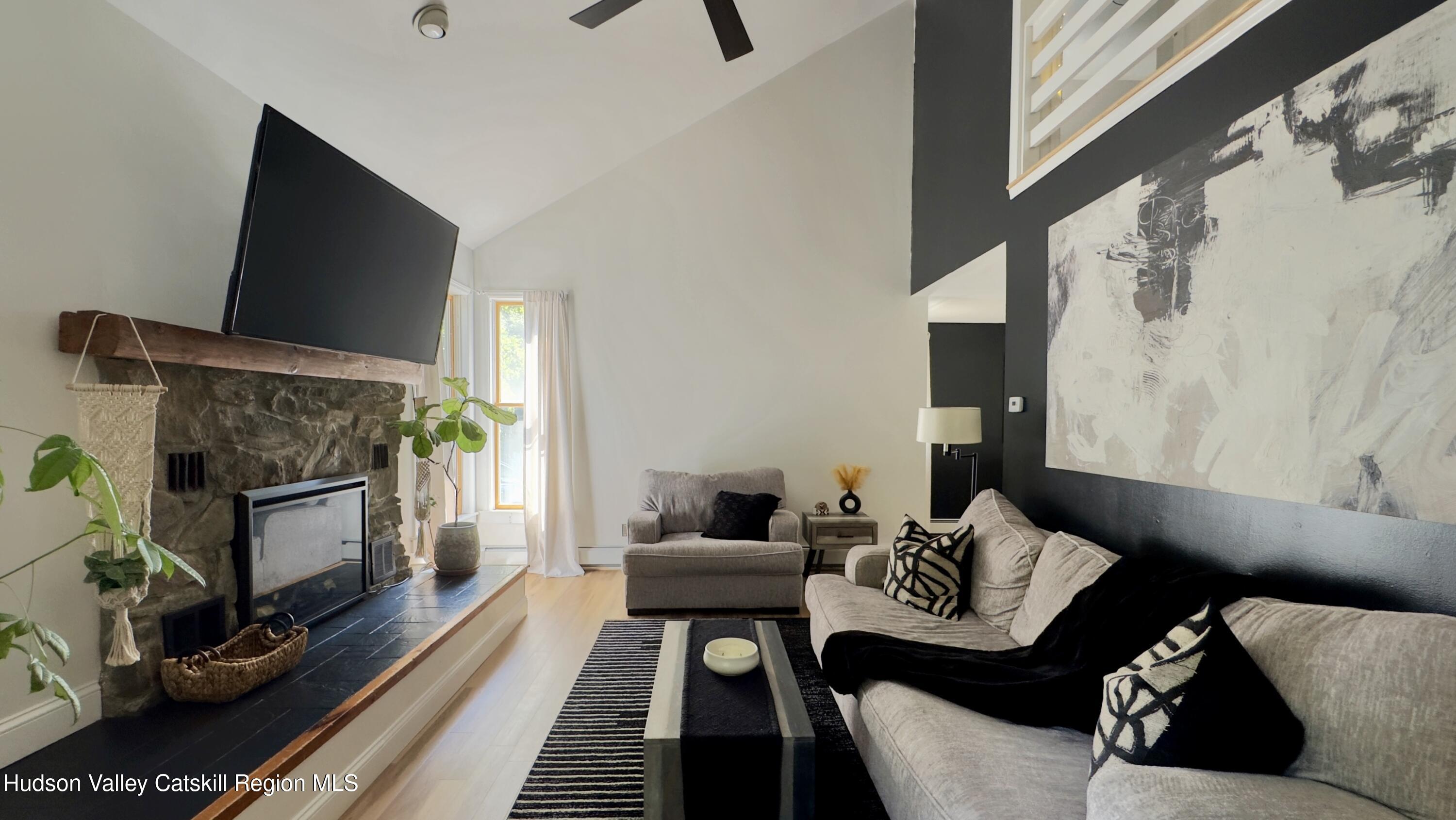 1801 Sleepy Hollow Road Athens, NY 12015 - Photo 9 of 34 a living room with furniture and a fireplace