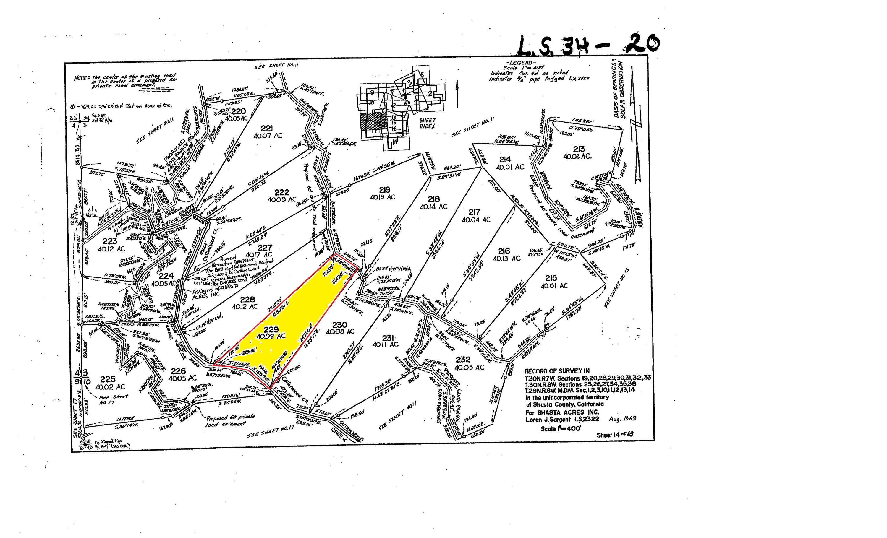 Lot 229 Yolla Bolly Road Igo, CA 96047 - Photo 65 of 66 Survey Map