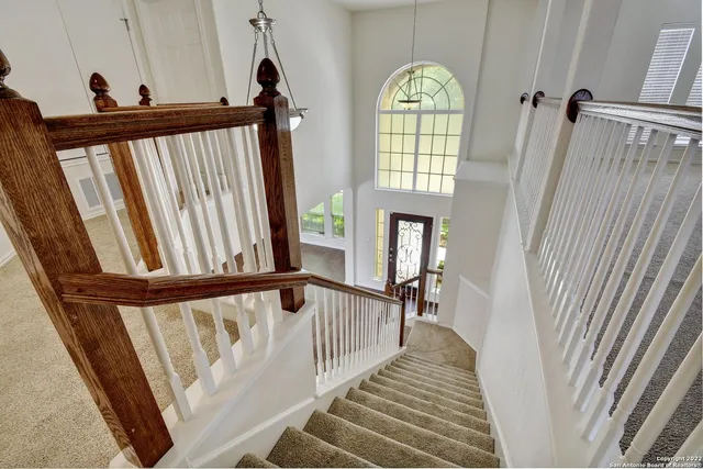 a view of an entryway with a window