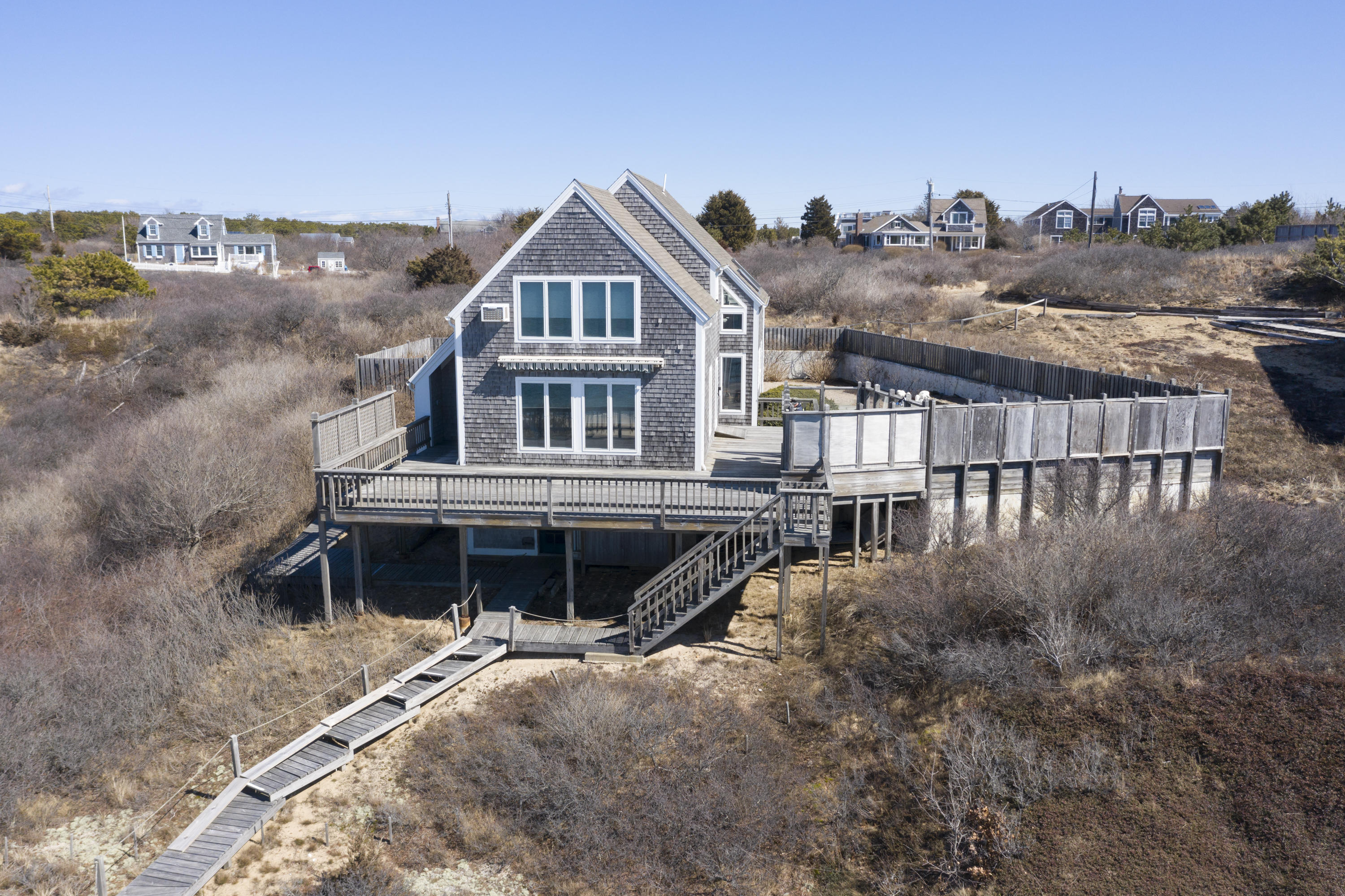 17 Bay View Road Truro, MA 02666 - Photo 27 of 40 a view of a house with roof deck