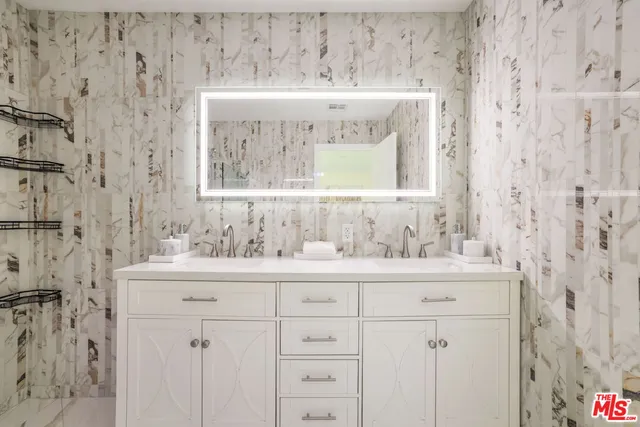 a bathroom with a shower curtain