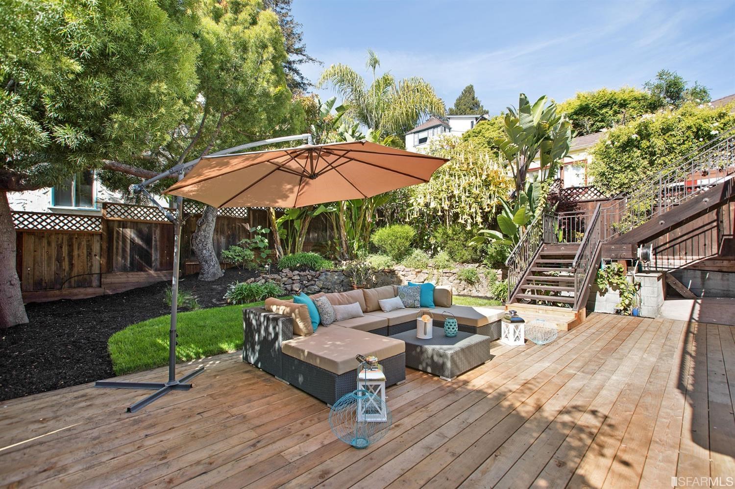 2387 Cedar Street Berkeley, CA 94708 - Photo 25 of 76 a view of a backyard with sitting area