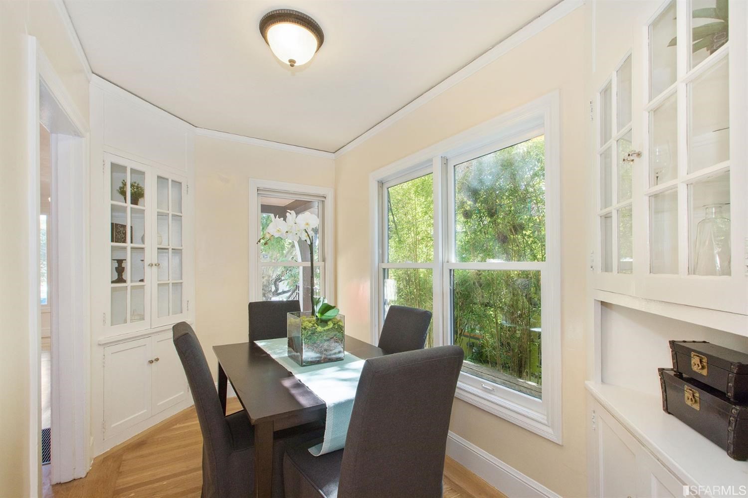 2387 Cedar Street Berkeley, CA 94708 - Photo 6 of 76 a view of a dining room with furniture window and outside view