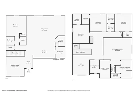 $360,000 | 6507 West Whispering Way North, Greenfield, IN 46140