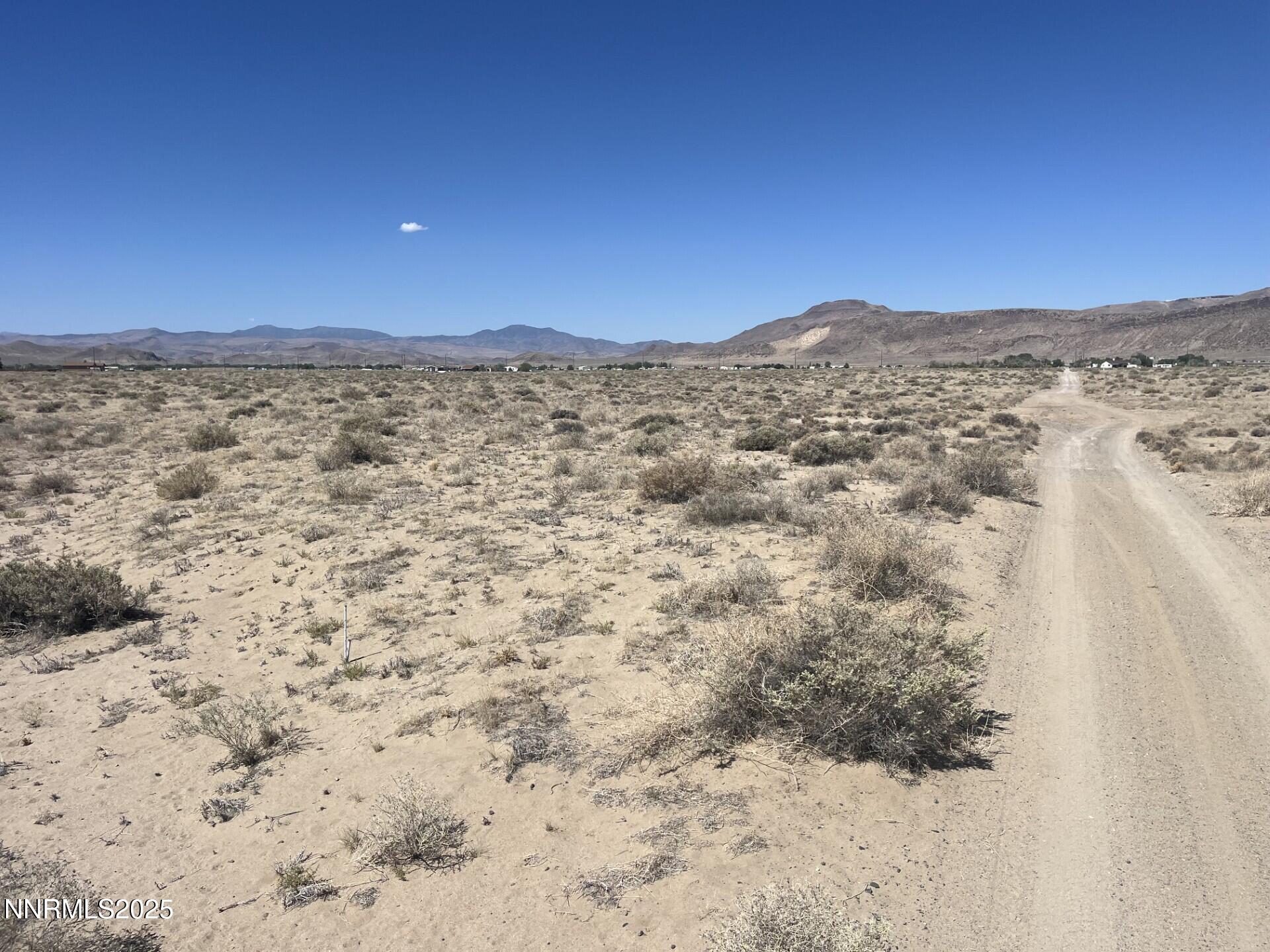 1655 Badger Street Silver Springs, NV 89429 - Photo 5 of 7 a view of a dry yard with mountains in the background