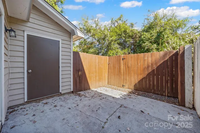 a backyard of a house