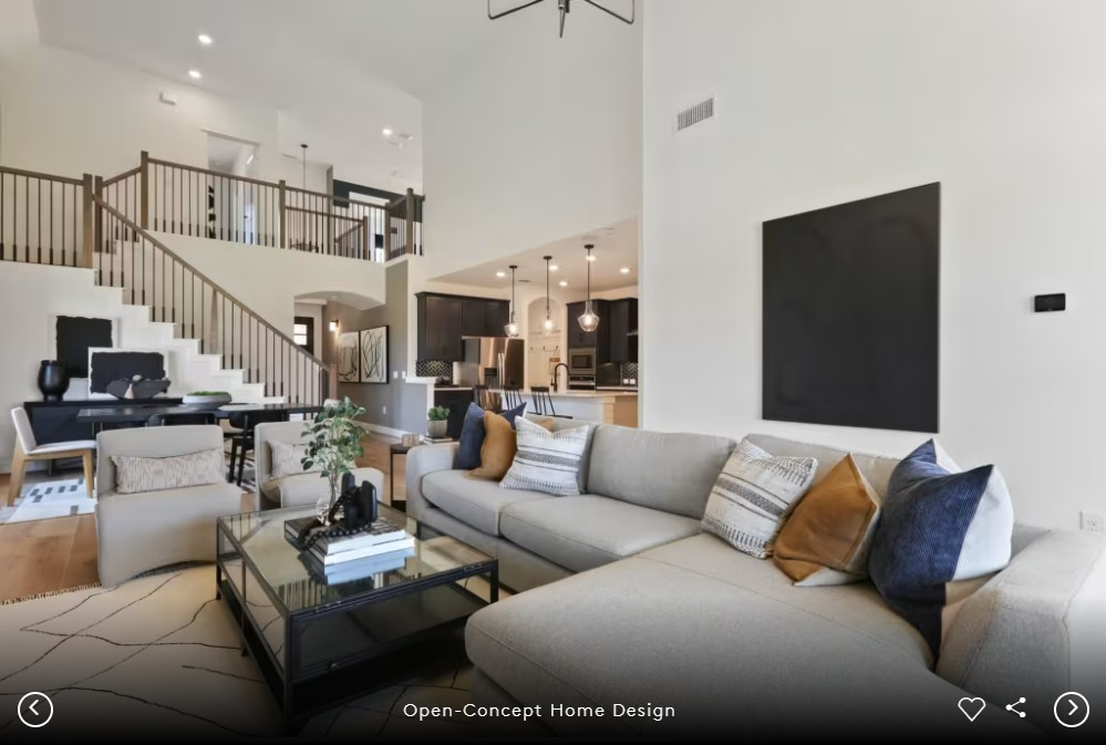2913 Zuni Path Leander, TX 78641 - Photo 10 of 17 a living room with furniture kitchen view and a chandelier