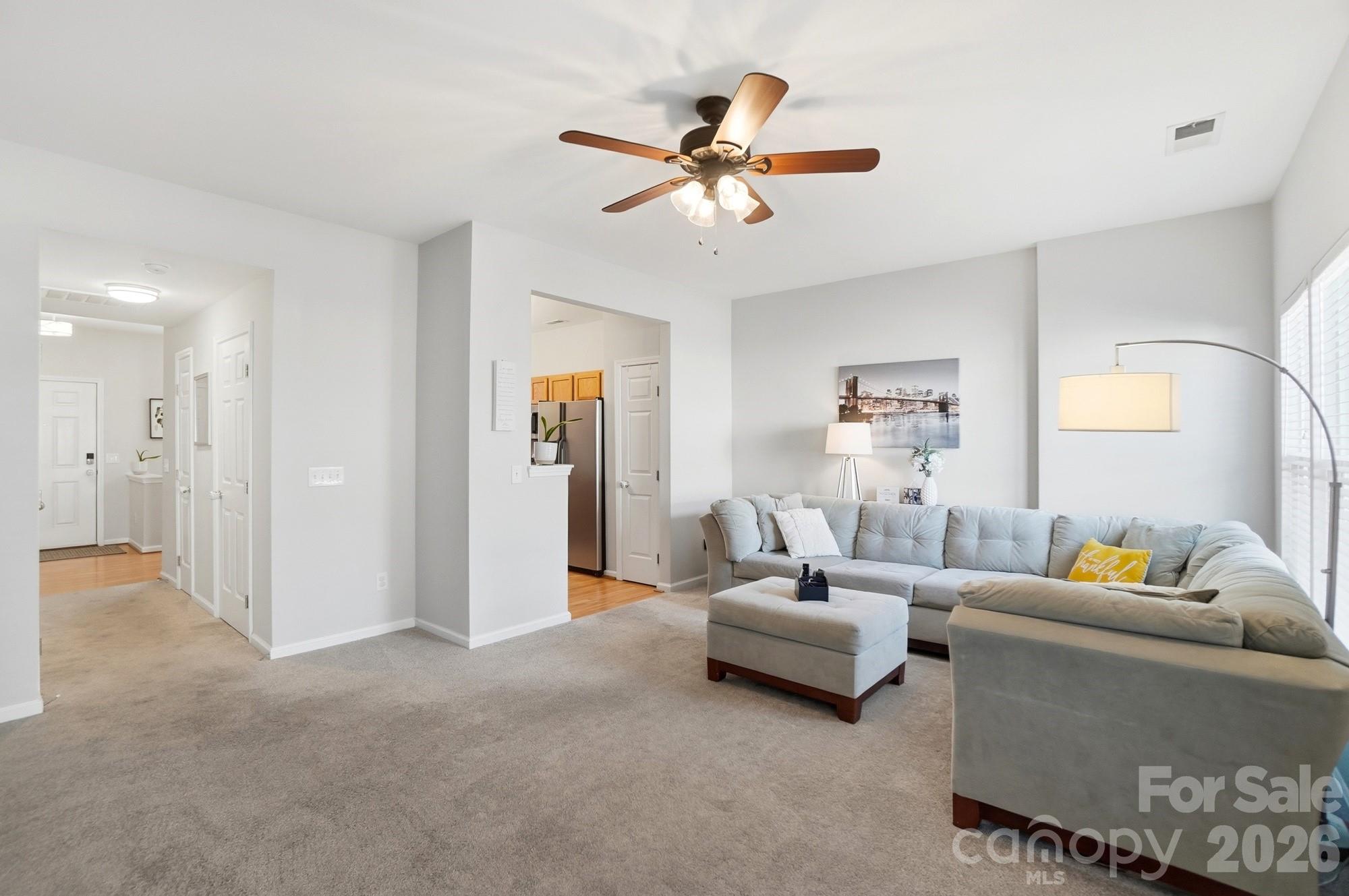 837 Dillard Road Rock Hill, SC 29730 - Photo 17 of 48 a living room with furniture and a ceiling fan