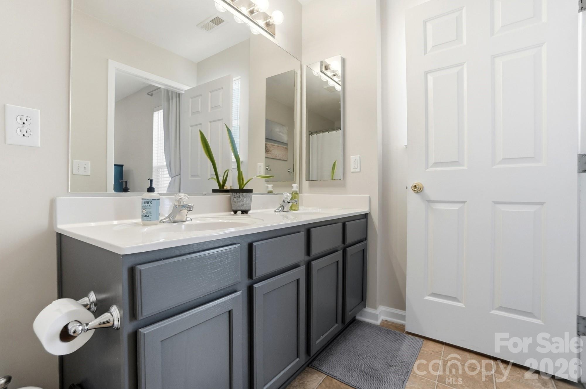 837 Dillard Road Rock Hill, SC 29730 - Photo 28 of 48 a bathroom with a sink vanity and a mirror