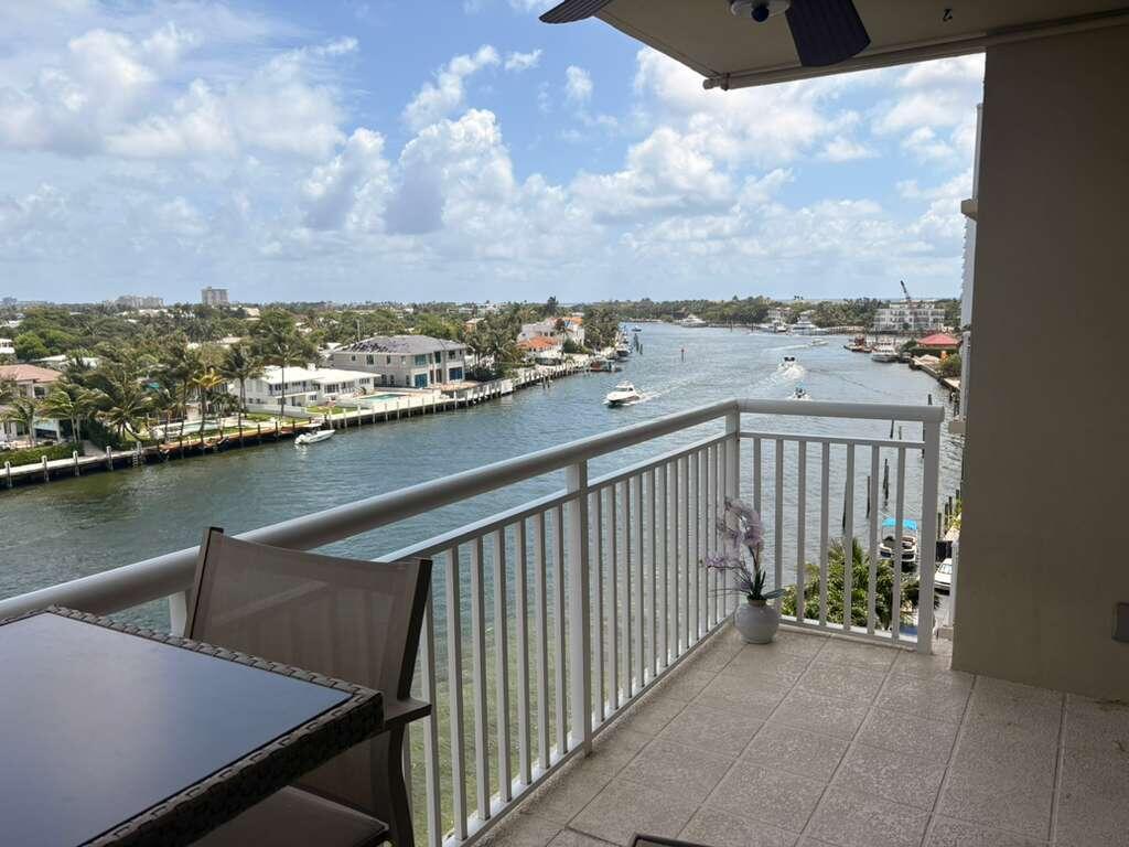 2611 North Riverside Drive, Unit 703 Pompano Beach, FL 33062 - Photo 4 of 81 a view of a balcony with an ocean view