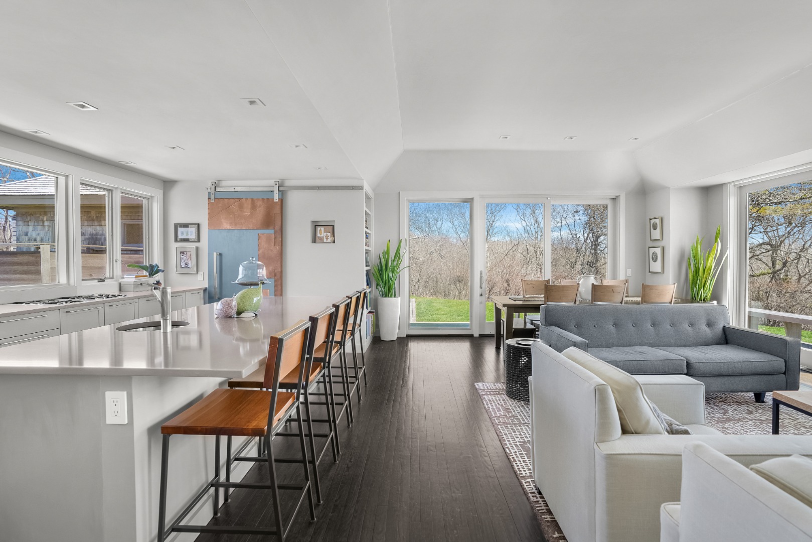 12 East Pasture Road Aquinnah, MA 02535 - Photo 4 of 24 Generous open concept kitchen, living and dining space.