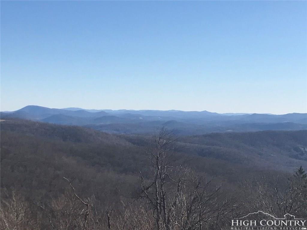 a view of a dry yard with mountain