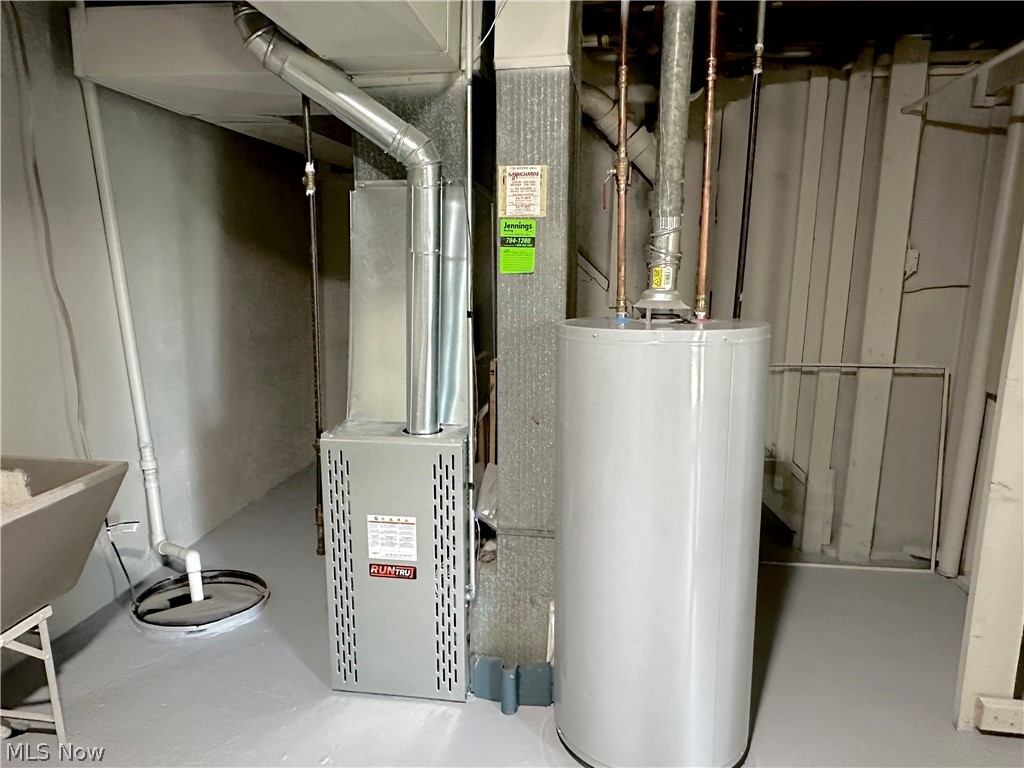 626 Lansing Road Akron, OH 44312 - Photo 17 of 17 Utility room with sink and water heater