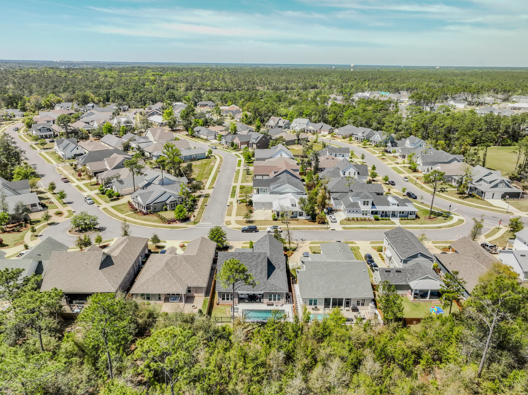1244 Elderflower Drive Niceville, FL 32578 - Photo 72 of 74 an aerial view of residential building with parking space