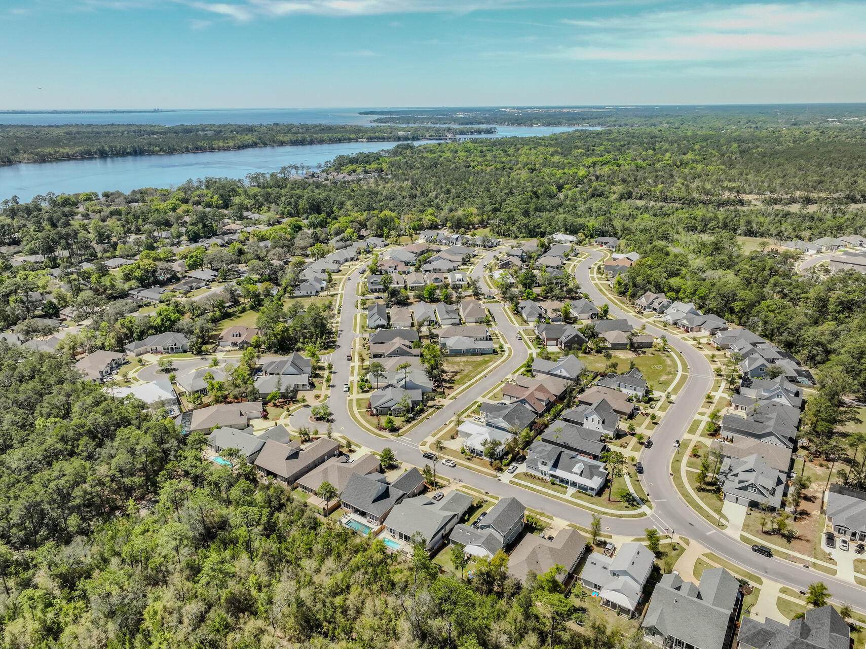 1244 Elderflower Drive Niceville, FL 32578 - Photo 73 of 74 an aerial view of a houses with a yard