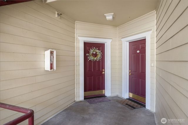 a view of an front door