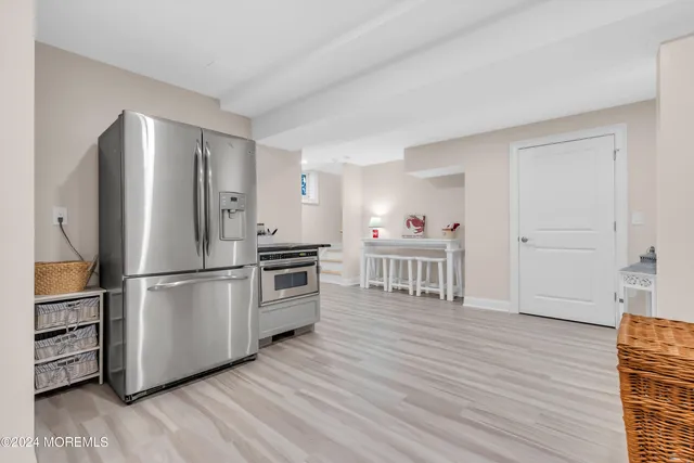 a view of a garden with a fountain