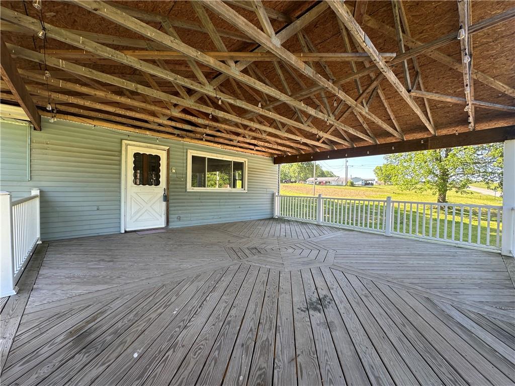 300 Cornetti Road Fenelton, PA 16034 - Photo 11 of 46 Huge covered deck at front door into Living Room.