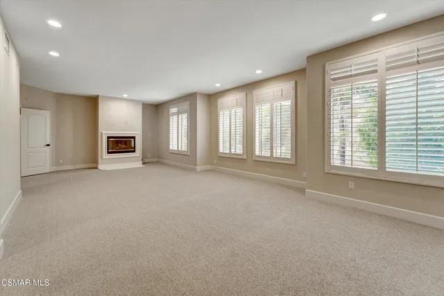 a view of a livingroom with a fireplace