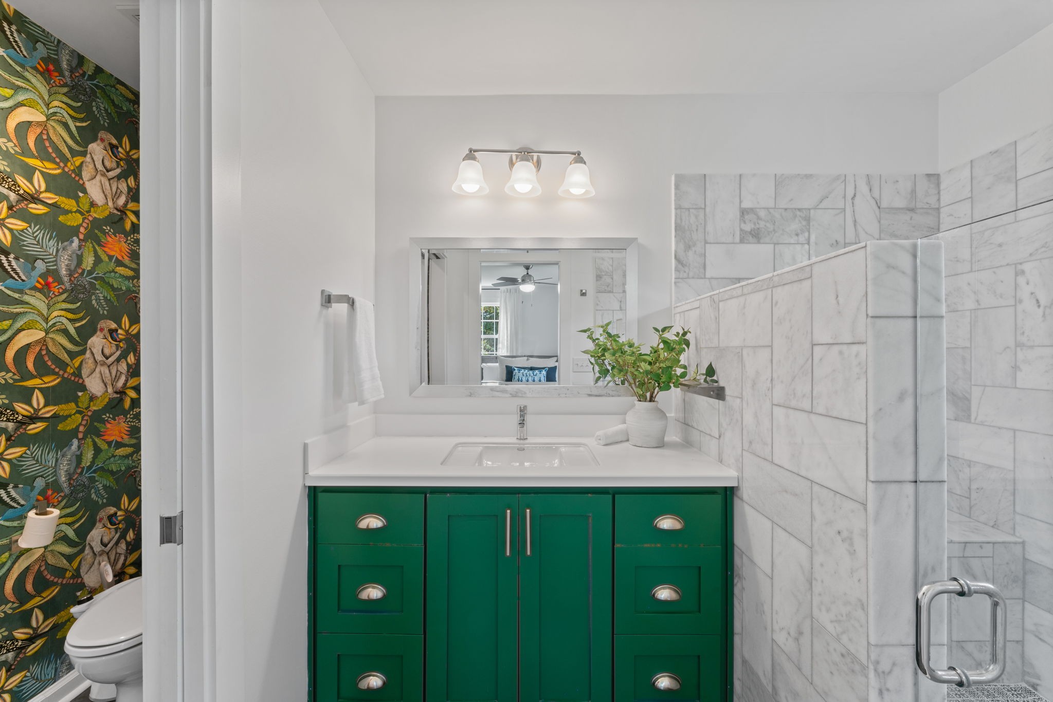4021 Arno Road Franklin, TN 37064 - Photo 20 of 31 a bathroom with a double vanity sink and mirror