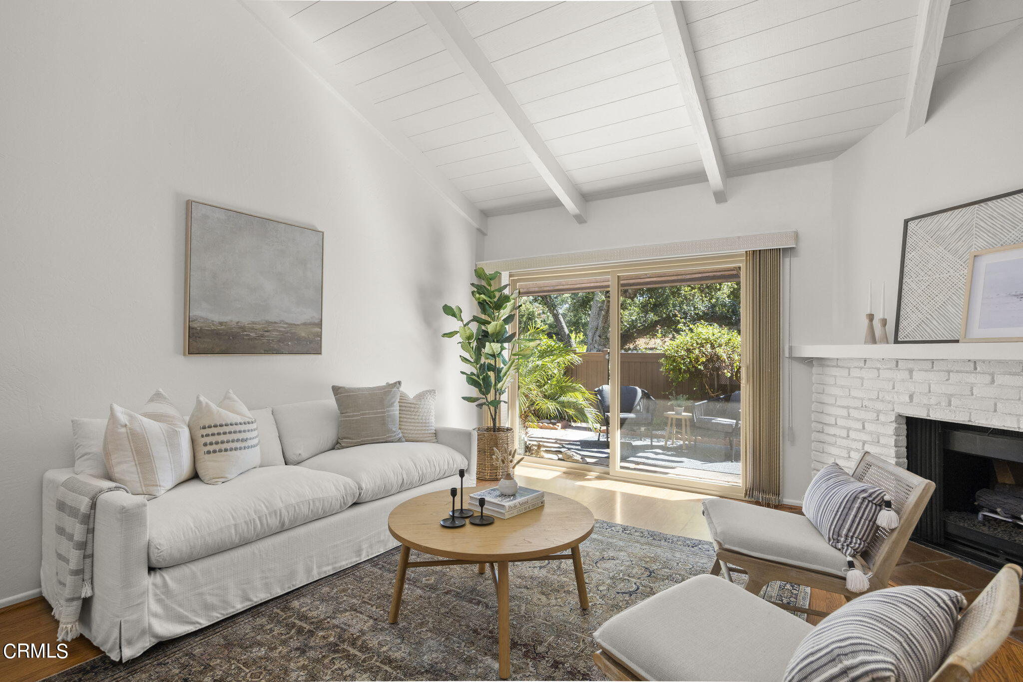 410 Church Road, Unit 25 Ojai, CA 93023 - Photo 5 of 24 a living room with furniture and a fireplace