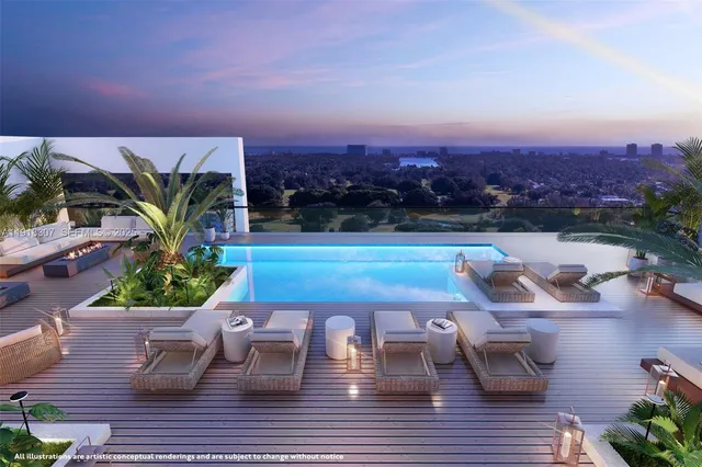 a view of a terrace with seating space