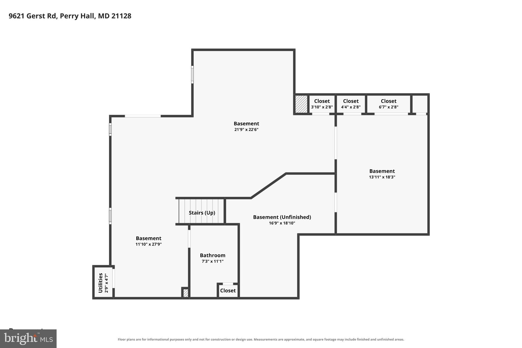 9621 Gerst Road Perry Hall, MD 21128 - Photo 62 of 75 Spacious basement layout for versatile use.