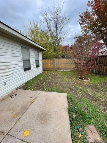 a backyard of a house