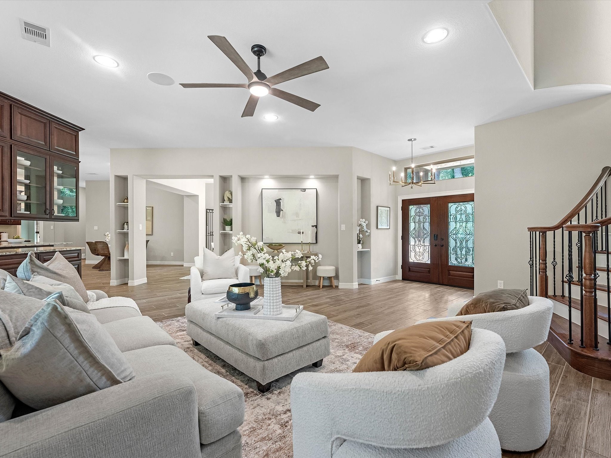 19332 Chateau Ridge Court Tomball, TX 77377 - Photo 8 of 50 a living room with furniture and a large window