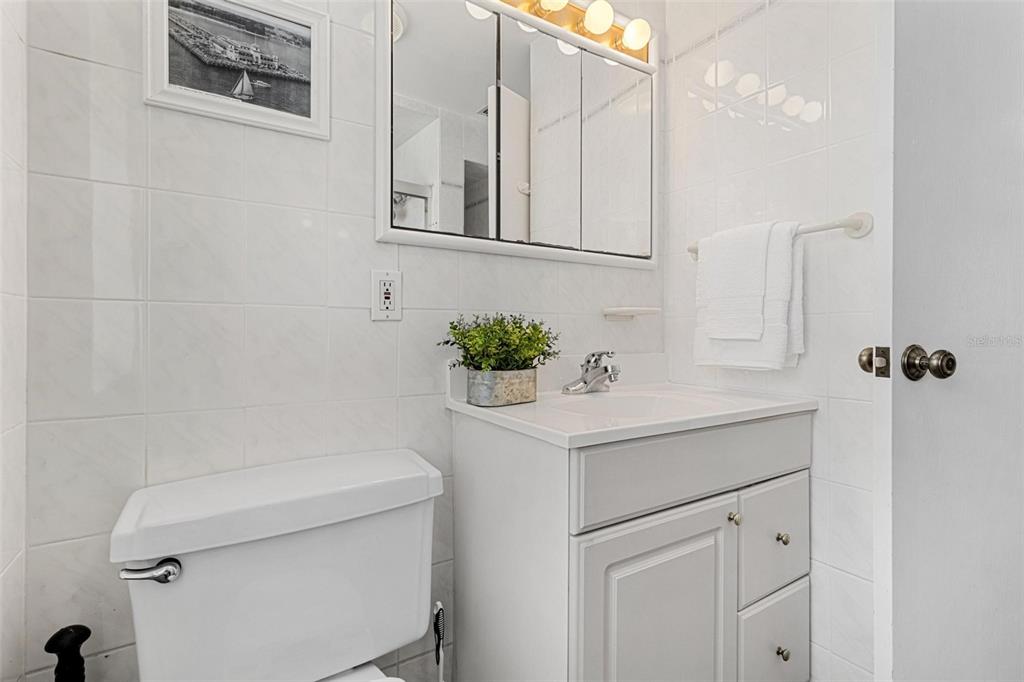 300 22nd Avenue South St. Petersburg, FL 33705 - Photo 51 of 82 a bathroom with a sink a toilet and mirror