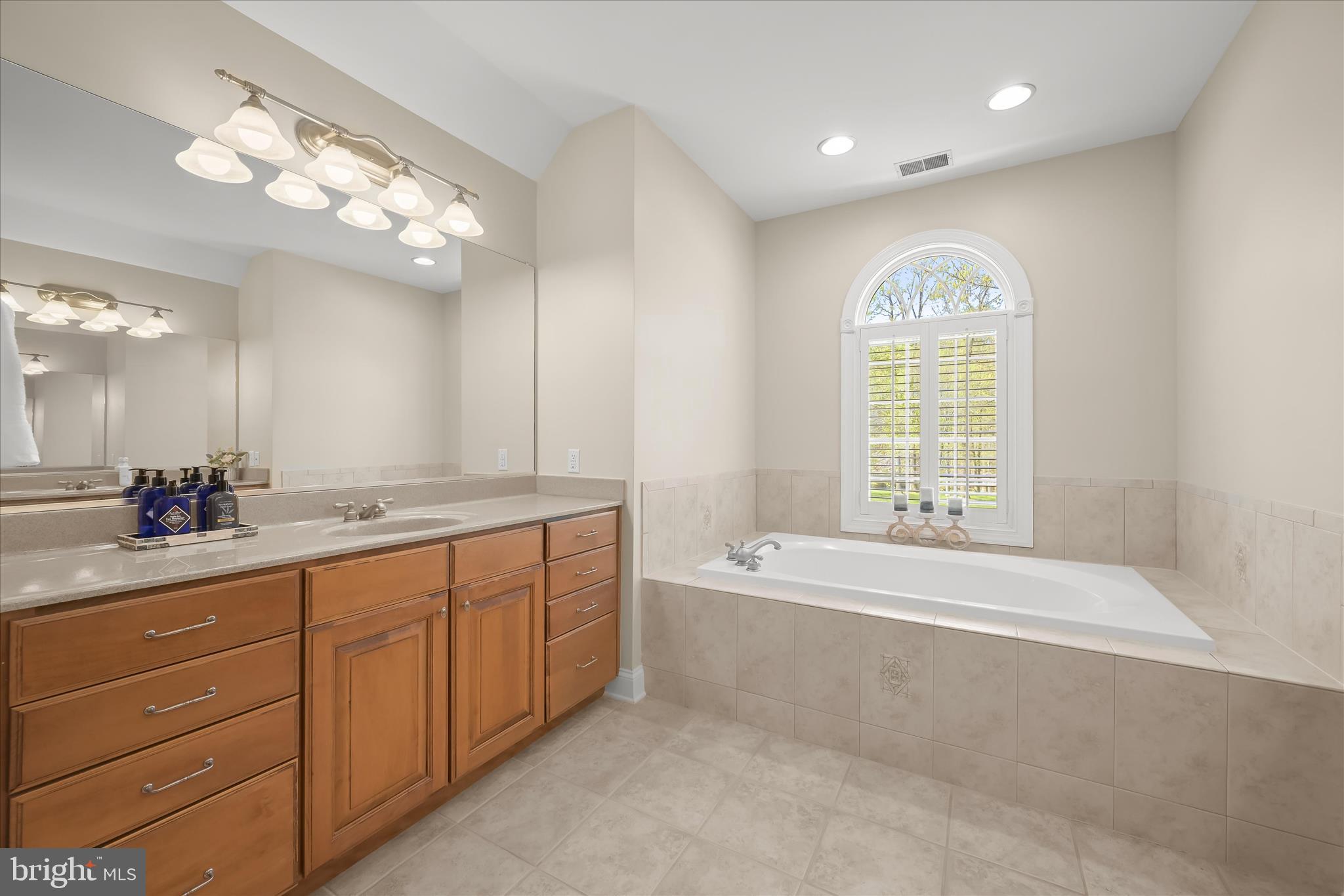 7016 Meandering Stream Way Fulton, MD 20759 - Photo 47 of 86 a spacious bathroom with a large tub sink and vanity