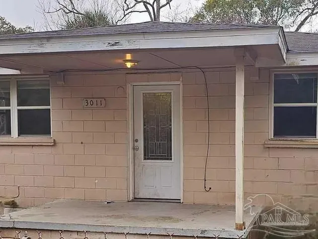a view of a door of the house