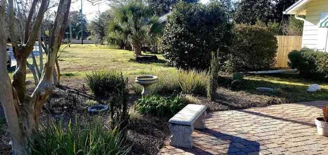 a view of yard with green space