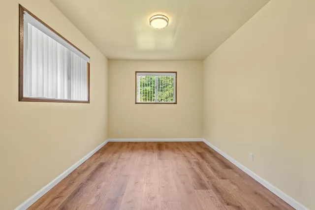 an empty room with a window