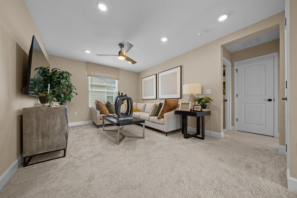 3916 Southern Vista Loop St. Cloud, FL 34772 - Photo 29 of 52 a living room with furniture and a potted plant