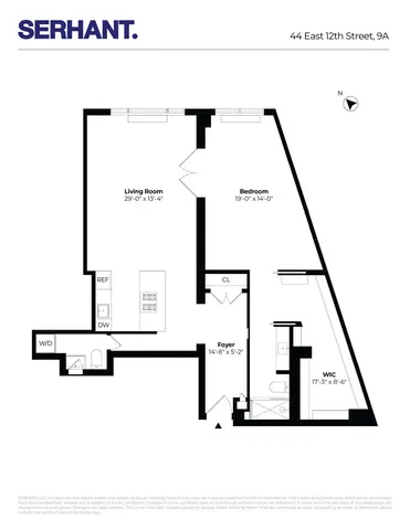 $1,325,000 | 44 East 12th Street, Unit 9A | Greenwich Village