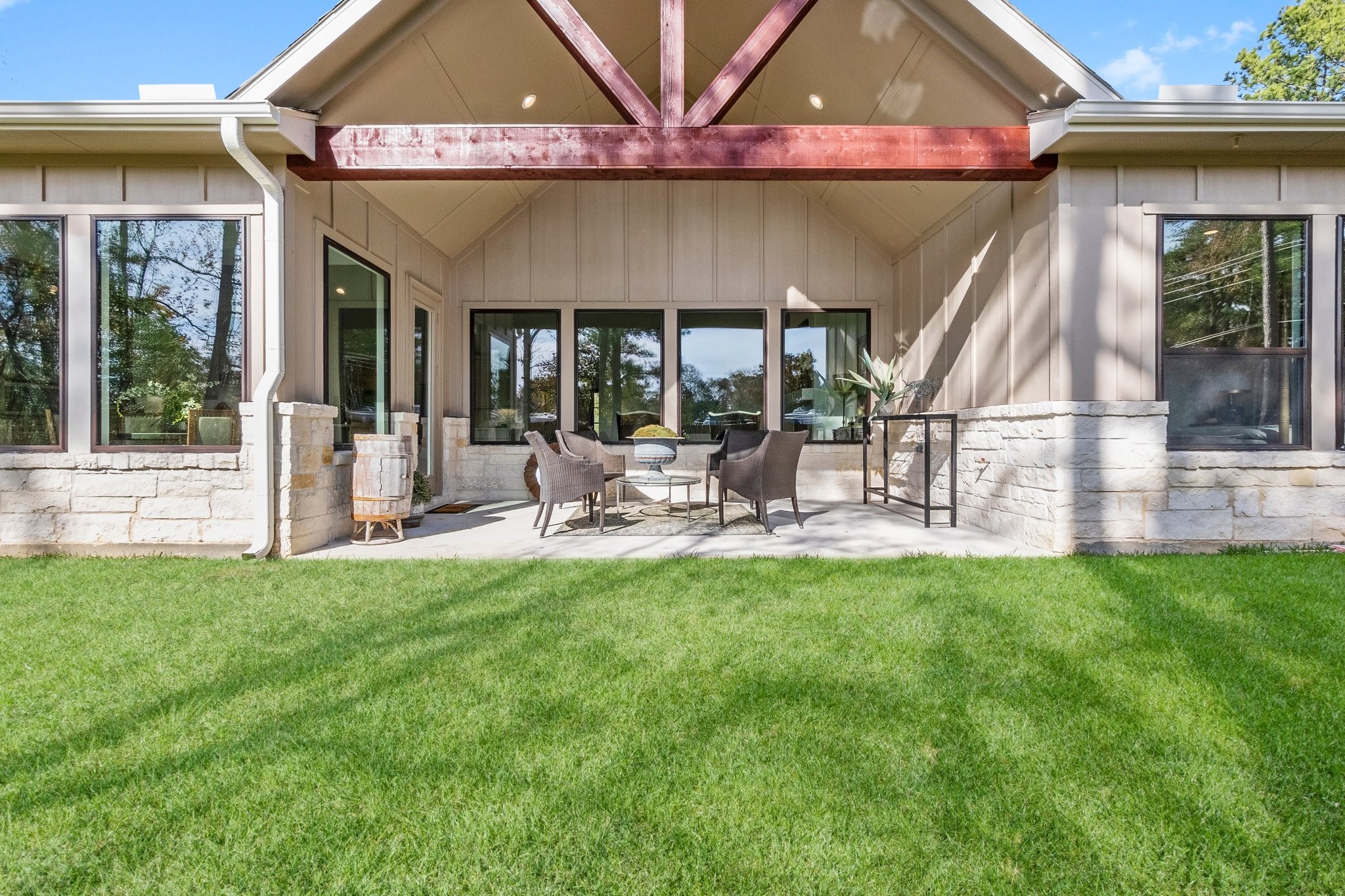 Lot 6 Homestead Hill Road New Waverly, TX 77358 - Photo 15 of 15 a view of a house with backyard porch and sitting area