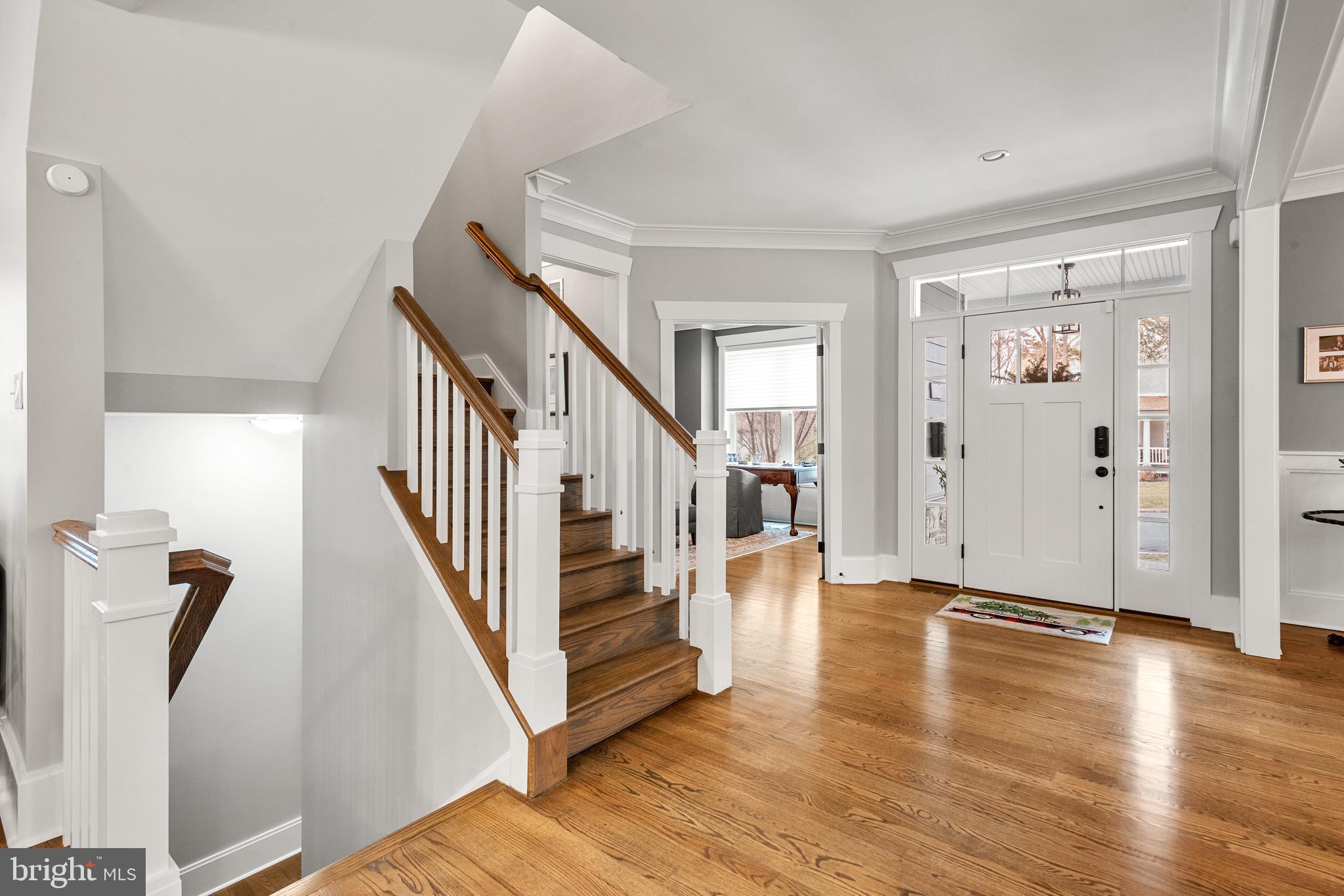 2 West 8th Street Media, PA 19063 - Photo 41 of 51 a view of a hallway with wooden floor and stairs