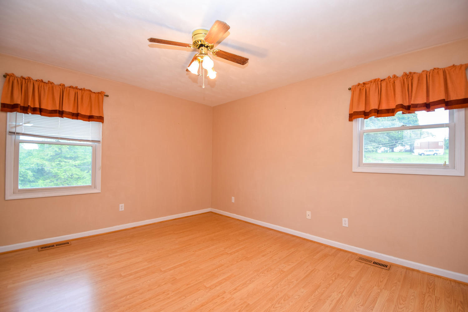 1167 Mill Iron Road Goodview, VA 24095 - Photo 9 of 19 an empty room with windows and fan