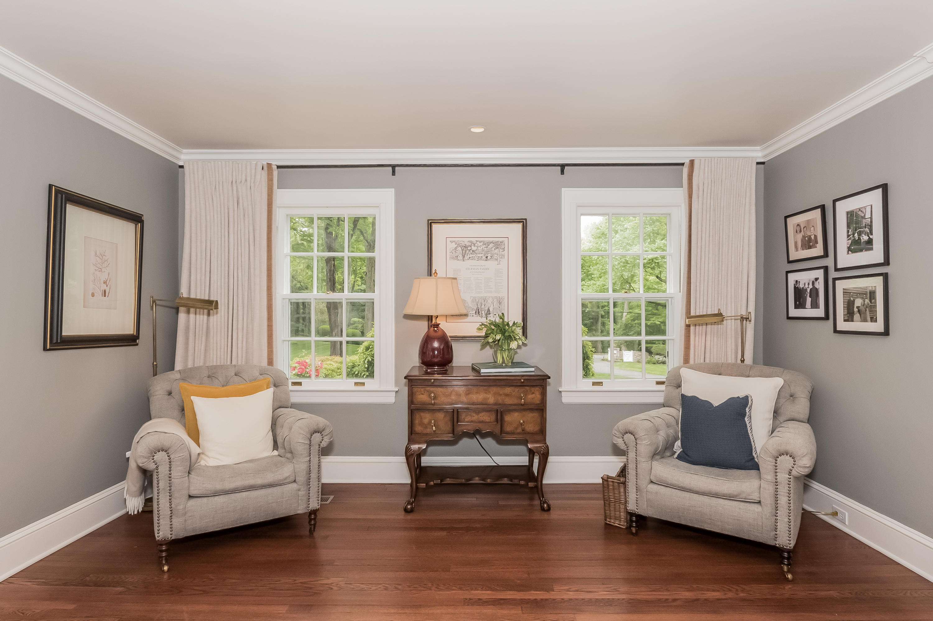 370 Wahackme Road New Canaan, CT 06840 - Photo 5 of 35 a living room with furniture and a large window
